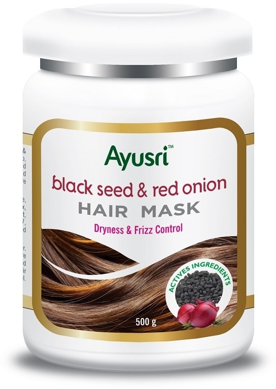 Маска для сухих и вьющихся волос с Черным Тмином и Красным Луком (Black Seed and Red Onion Hair Mask) Ayusri, 500 г Маска для сухих и вьющихся волос с Черным Тмином и Красным Луком (Black Seed and Red Onion Hair Mask) Ayusri, 500 г