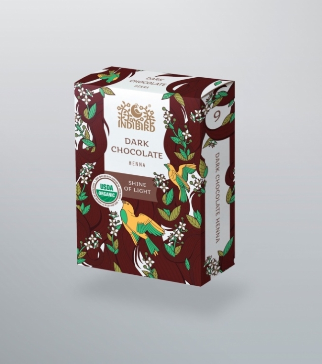 Хна Темный шоколад (Dark Chocolate Henna) Indibird, 50/100 г