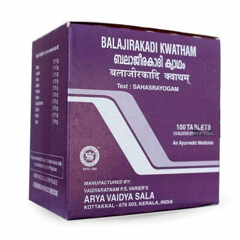 Баладжиракади Кватхам (Balajirakadi Kwatham), Kottakkal, 10 таб. / 100 таб. Баладжиракади Кватхам (Balajirakadi Kwatham), Kottakkal, 10 таб. / 100 таб.