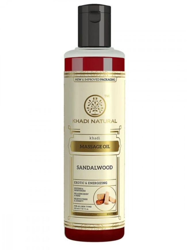 Масло массажное Сандал (Sandal Massage Oil), Khadi, 210 мл Масло массажное Сандал (Sandal Massage Oil), Khadi, 210 мл