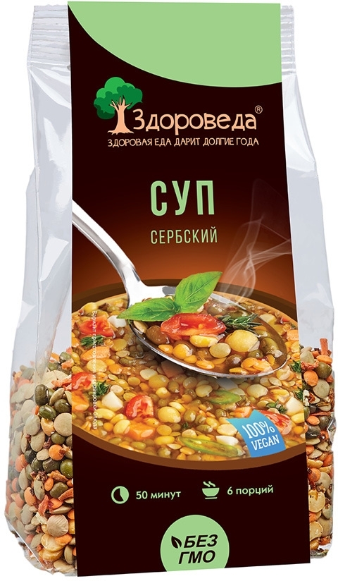 Суп Сербский 4 боба, Здороведа, 250г Суп Сербский 4 боба, Здороведа, 250г