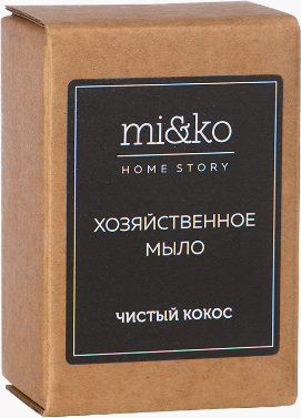 Хозяйственное мыло Чистый кокос, mi&ko, 175 г Хозяйственное мыло Чистый кокос, mi&ko, 175 г