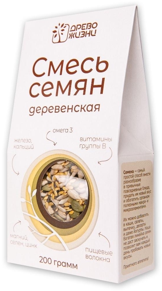 Смесь семян деревенская, Древо Жизни, 200г Смесь семян деревенская, Древо Жизни, 200г