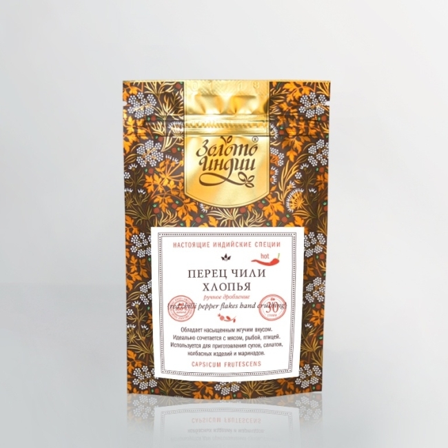 Перец Чили красный хлопья (Red Chilli Pepper Flakes), Золото Индии, 30г Перец Чили красный хлопья (Red Chilli Pepper Flakes), Золото Индии, 30г