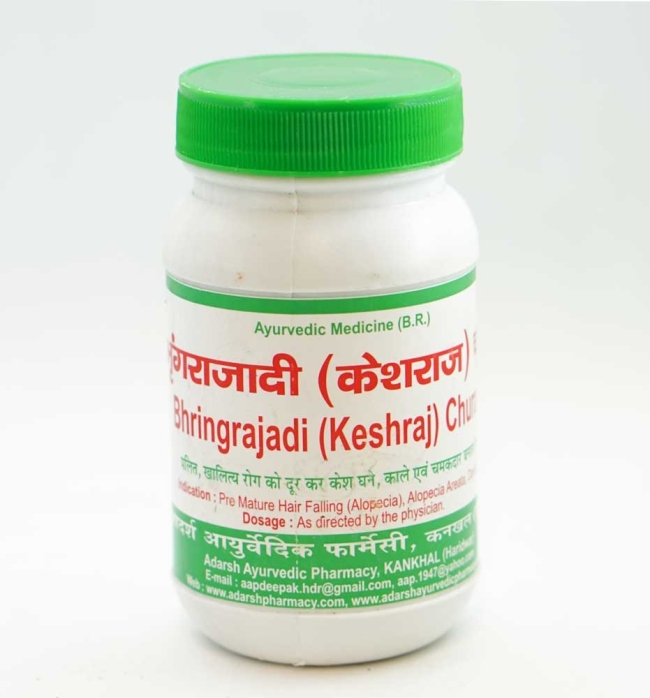 Брингарадж (Кешрадж) Чурна (Bhringrajadi (Keshraj) Churan), Adarsh, порошок, 100 г Брингарадж (Кешрадж) Чурна (Bhringrajadi (Keshraj) Churan), Adarsh, порошок, 100 г