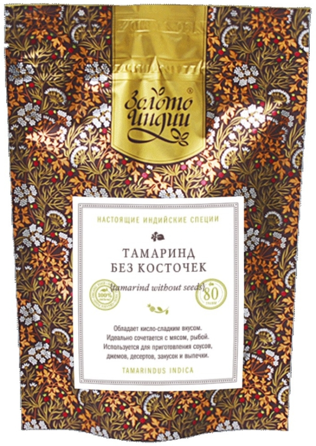 Тамаринд без косточек (Tamarind) Золото Индии, 80г/1кг Тамаринд без косточек (Tamarind) Золото Индии, 80г/1кг