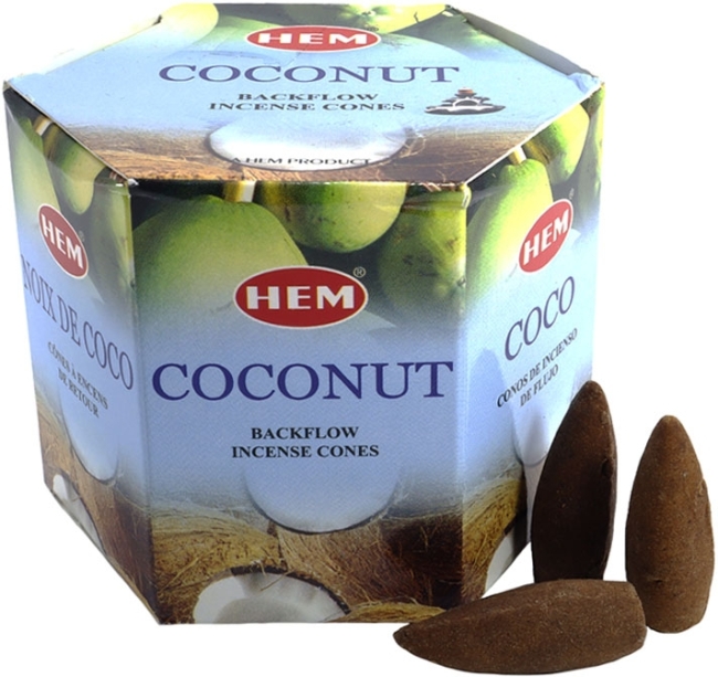 Благовония пуля Кокос стелющийся дым (Back Flow Coconut) HEM, 40 шт Благовония пуля Кокос стелющийся дым (Back Flow Coconut) HEM, 40 шт