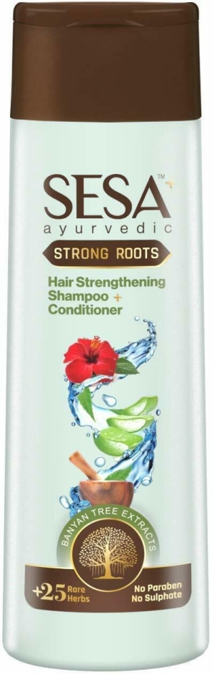 Шампунь и кондиционер для укрепления корней волос (Strong Roots Hair Strengthening Shampoo Conditioner) Sesa Ayurvedic, 200 мл Шампунь и кондиционер для укрепления корней волос (Strong Roots Hair Strengthening Shampoo Conditioner) Sesa Ayurvedic, 200 мл