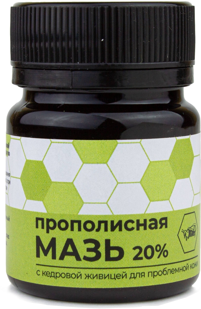 Мазь прополисная с кедровой живицей 20%, Жива, 40 мл Мазь прополисная с кедровой живицей 20%, Жива, 40 мл