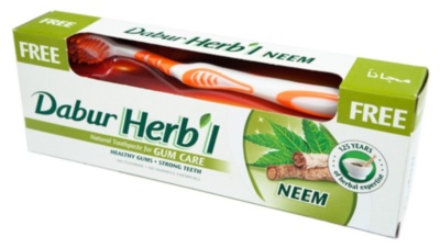 Зубная паста Ним + щетка (Herb'l  Neem Toothpaste), Dabur, 150г