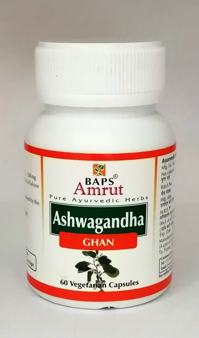 Ашваганда Гхан (Ashwagandha Ghan) Baps Amrut, 60 капс. Ашваганда Гхан (Ashwagandha Ghan) Baps Amrut, 60 капс.