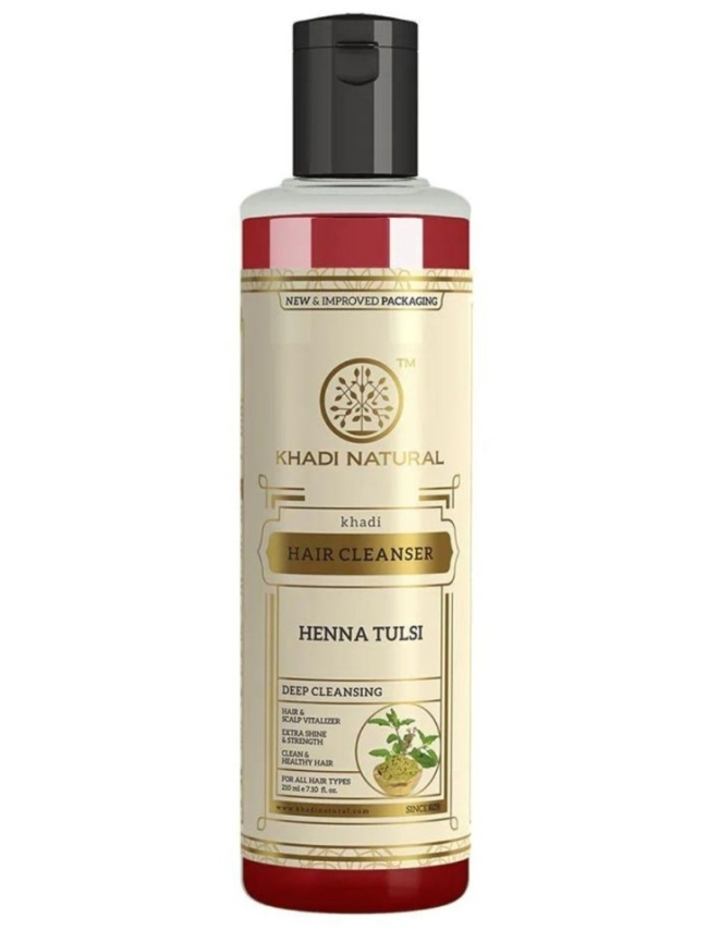 Шампунь с кондиционером Хна и Тулси для сухих волос (Henna Tulsi) Khadi Natural, 210 мл
